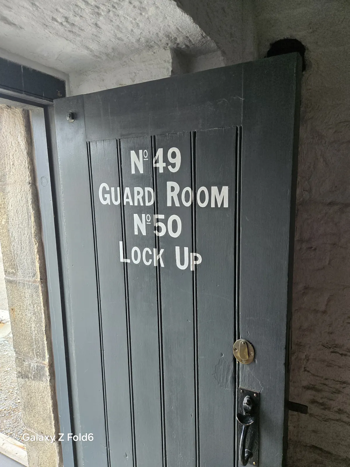 the cruise hq wooden door painted no 49 guard room no 50 lock up at halifax citadel