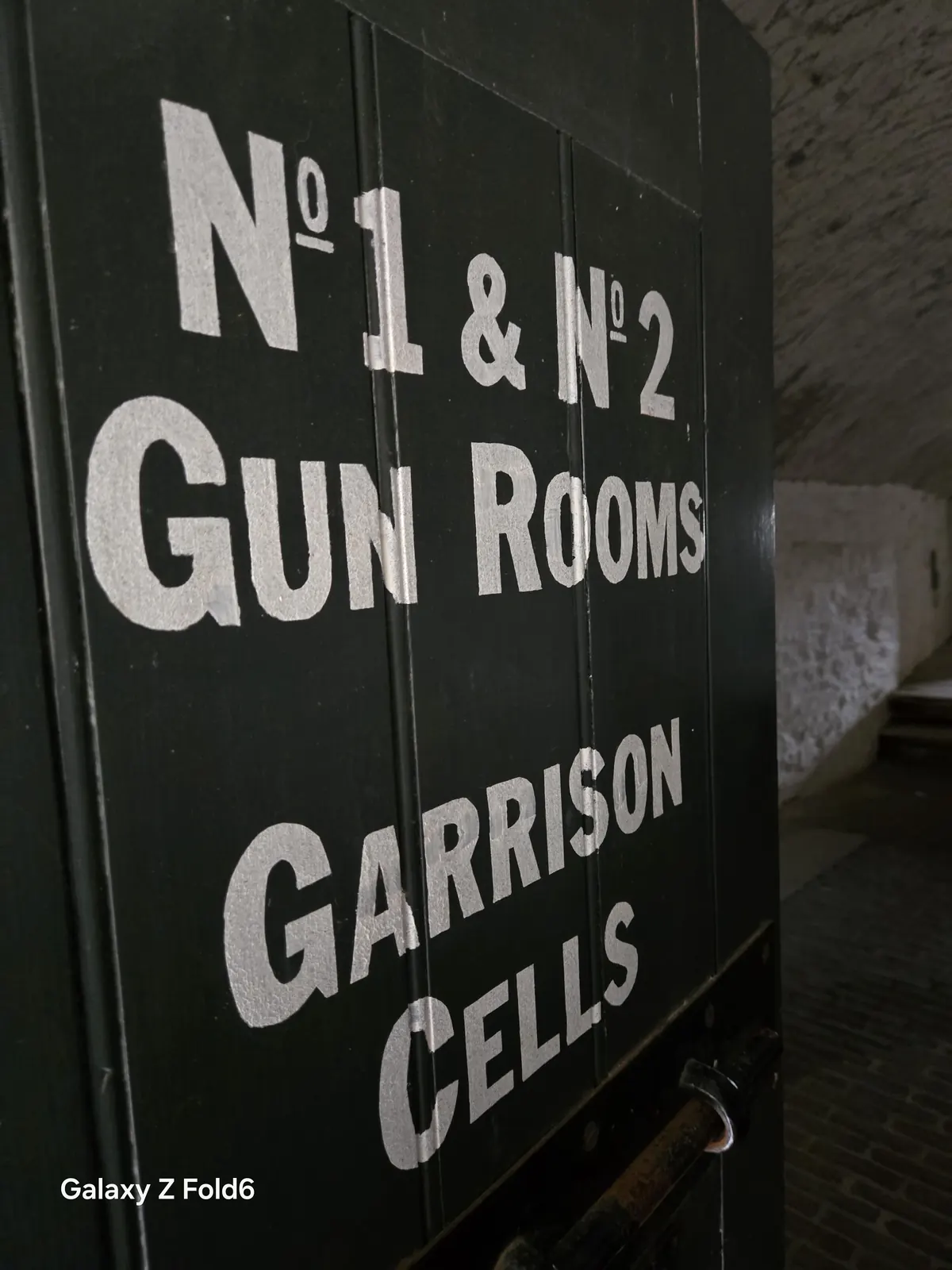 the cruise hq door painted no 1 and no 2 gun rooms garrison cells at halifax citadel