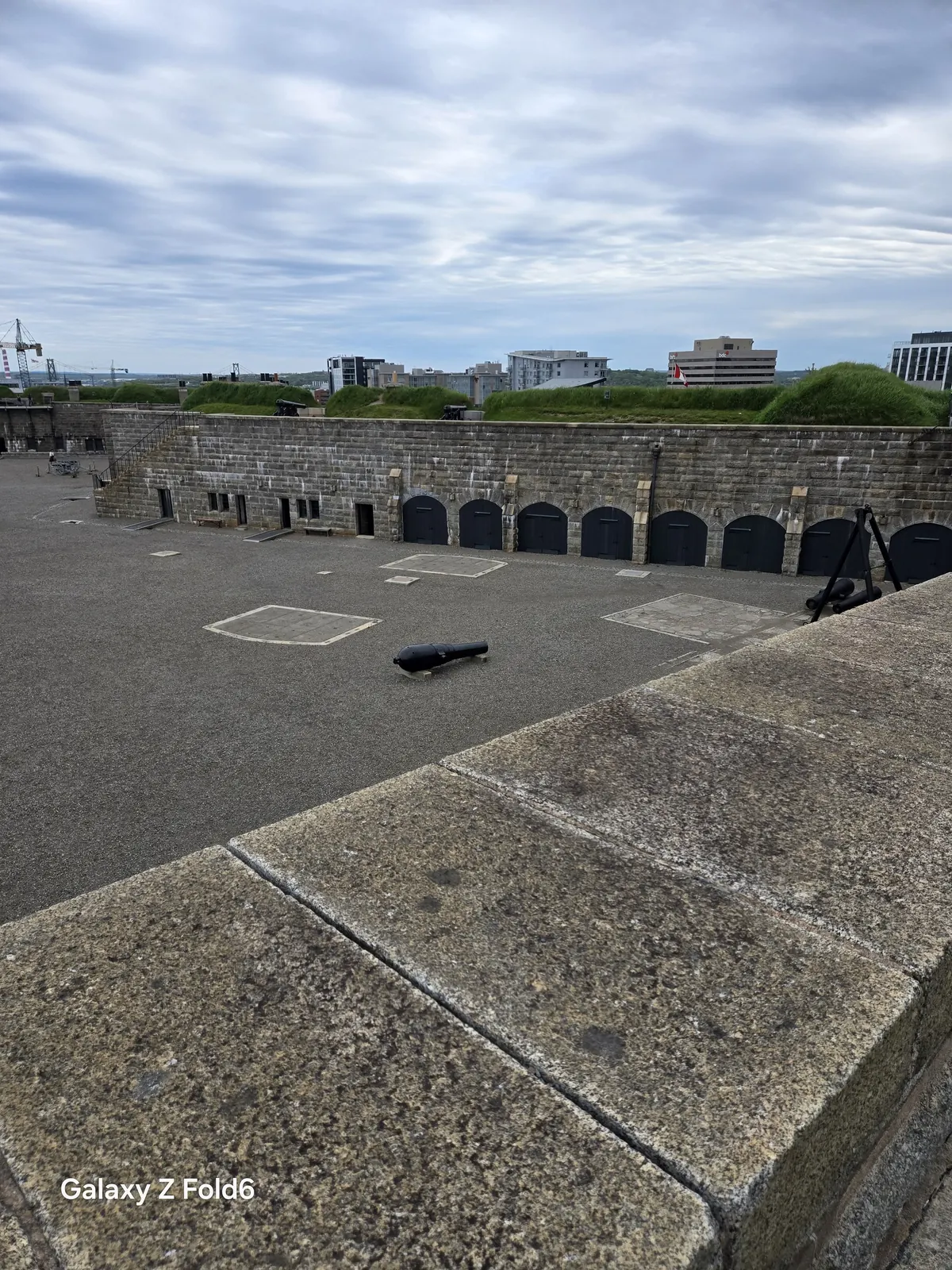 the cruise hq view from the ramparts over the parade square and casemates at halifax citadel