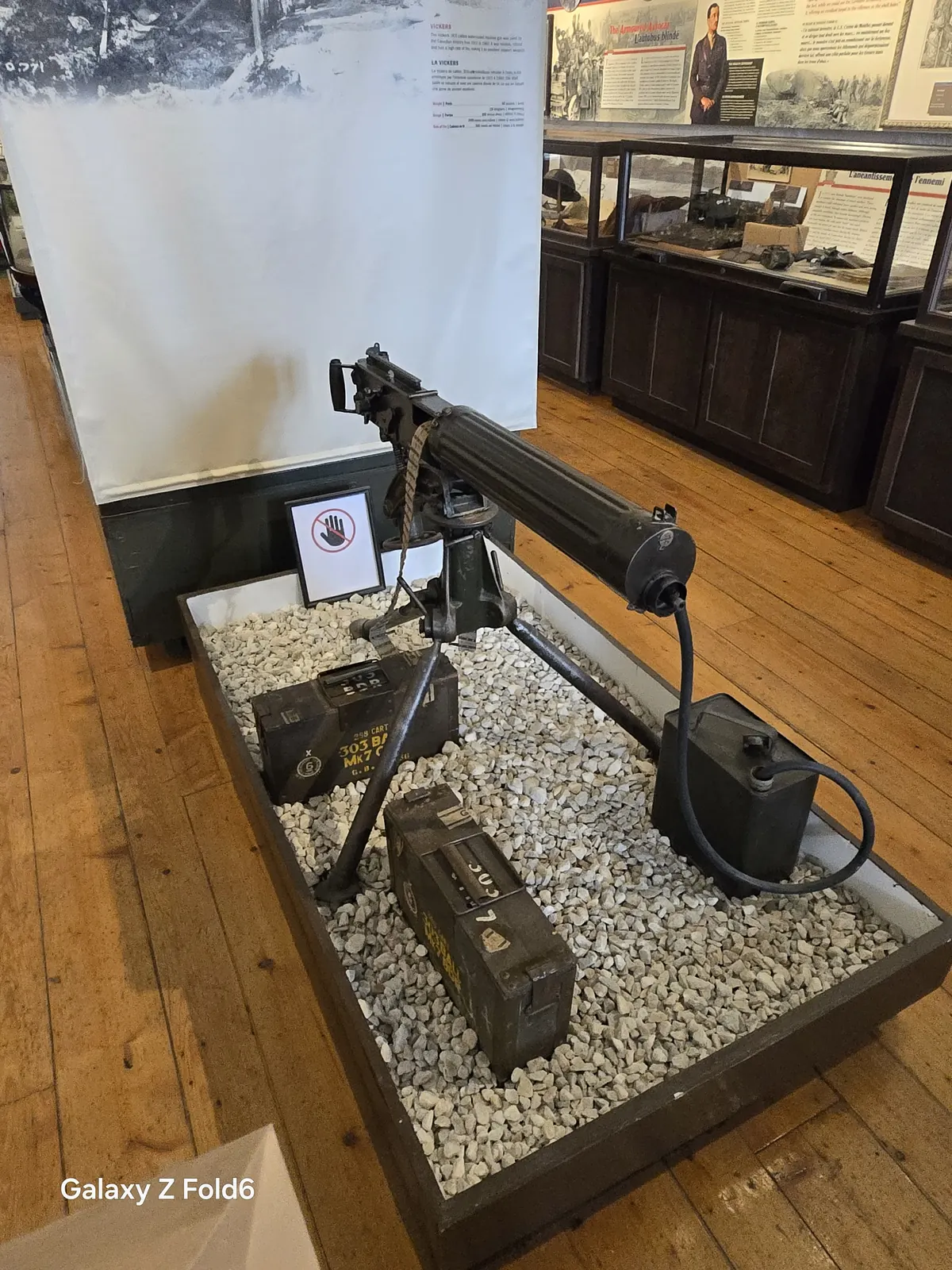 the cruise hq first world war machine gun on display with ammunition boxes at halifax citadel