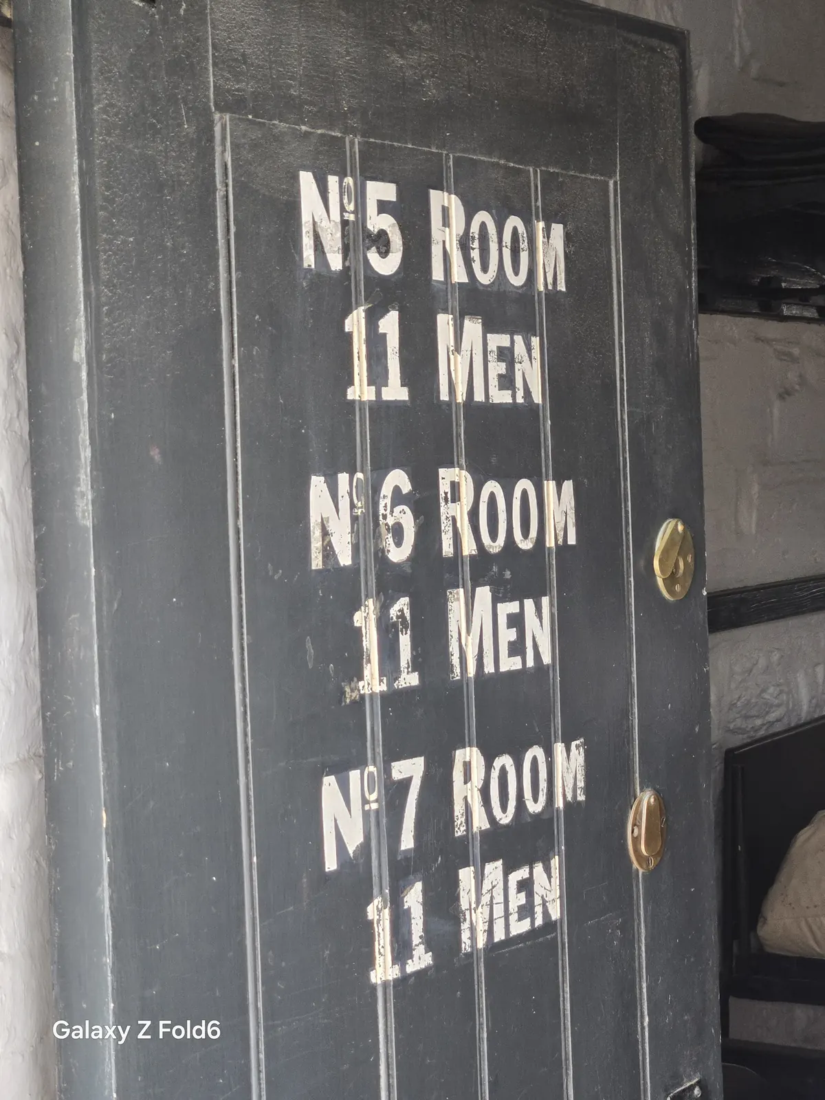 the cruise hq door painted no 5 6 and 7 room 11 men at halifax citadel